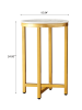 Sintered stone sofa side table Gold metal frame with carrara white color top-16'