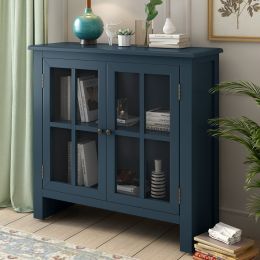 31.5'' Wood Accent Buffet Sideboard Storage Cabinet with Doors and Adjustable Shelf