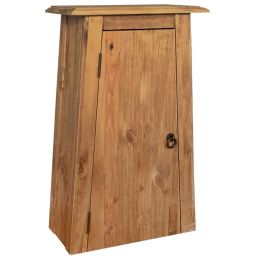 Bathroom Wall Cabinet Solid Recycled Pinewood 16.5"x9.1"x27.6"