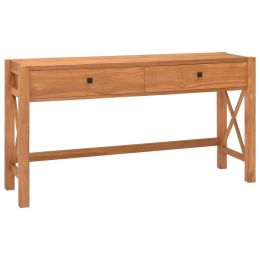 Desk with 2 Drawers 55.1"x15.7"x29.5" Recycled Teak Wood