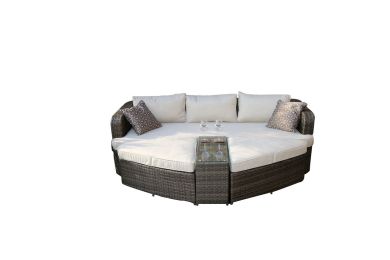 Direct Wicker 4-PC Outdoor Wicker Patio Furniture Sofa Luxury Comfort Wicker Sofa