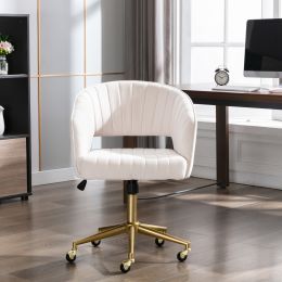 Home Office Task chair with wheels, Leisure Retro Home Office Desk Modern Swivel Accent Chair