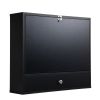 Wall Mounted Table Folding Laptop Desk Wall-Mount Writing Desk with Storage Shelves - black