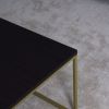 Living Room Black Nesting Table, Coffee Table with MDF Top,Metal Legs 40.55 x 21.65 x 17.7 inch