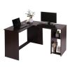 L-Shaped Computer Desk with Shelves