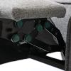 Tufted Accent Chair w/ Upholstered Wingback & Padded Seat, Pushback Recliner Armchair for Living Room, Bedroom, Dark Grey