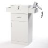 3-Layer Beauty Salon Storage Cabinet Hairdressing Tool Styling Station w/ 6 Hair Dryer Holders, 2 Drawers and 1 Cabinet