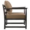Dunawest Malibu Accent Chair with Open Wood Frame, Beige