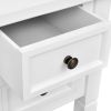 Writing Desk with 5 Drawers White