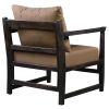 Dunawest Malibu Accent Chair with Open Wood Frame, Beige