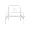 Bed Frame Twin Size Metal Platform Bed , Box Spring Replacement with Headboard Black