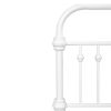 Bed Frame Twin Size Metal Platform Bed , Box Spring Replacement with Headboard Black