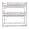 Twin over Twin Triple Bunk Bed,White