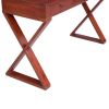 Computer Desk Brown 52"x18.5"x30.3" Solid Mahogany Wood