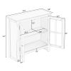 31.5'' Wood Accent Buffet Sideboard Storage Cabinet with Doors and Adjustable Shelf
