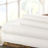 DunaWest Lanester 4 Piece Deep Pocket Queen Size Microfiber Sheet Set , White