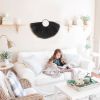 Rustic Wall Hanging Boho Woven Seagrass Home Decor Wall Pediment for Room Decoration