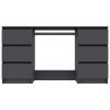 Writing Desk Gray 55.1"x19.7"x30.3" Chipboard