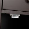 Bathroom Floor Storage Cabinet Free Standing Cupboard Organizer with 1 Drawer and Adjustable Shelf for Living Room XH