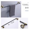 RBROHANT 4-Piece Bathroom Accessories Set, Black With Gold SUS 304 Stainless Steel Hardware Set