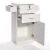 3-Layer Beauty Salon Storage Cabinet Hairdressing Tool Styling Station w/ 6 Hair Dryer Holders, 2 Drawers and 1 Cabinet