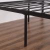 Single-Layer Curved Frame Bed Head and Foot Tube with Shell Decoration FULL SIZE  Black Iron Bed Metal  Bed Frame XH