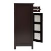 Bathroom Floor Storage Cabinet Free Standing Cupboard Organizer with 1 Drawer and Adjustable Shelf for Living Room XH