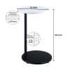 conifferism Small Side Table for Sofa White Faux Marble Metal C-Table Round Tray C Shaped Side Table for Living Room,Snack End Table Under Couch