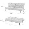 Futon Sofa Bed , Folding Sofa Couch Bed , Upholstered Convertible Sleeper for Living Room