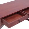 Computer Desk Brown 52"x18.5"x30.3" Solid Mahogany Wood