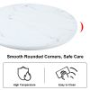 conifferism Small Side Table for Sofa White Faux Marble Metal C-Table Round Tray C Shaped Side Table for Living Room,Snack End Table Under Couch
