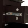 Bathroom Floor Storage Cabinet Free Standing Cupboard Organizer with 1 Drawer and Adjustable Shelf for Living Room XH