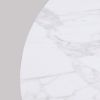Sintered stone sofa side table Gold metal frame with carrara white color top-32"