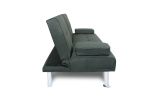 FUTON SOFA BED SLEEPER DARK GREY FABRIC