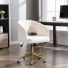 Home Office Task chair with wheels, Leisure Retro Home Office Desk Modern Swivel Accent Chair