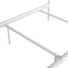 Bed Frame Twin Size Metal Platform Bed , Box Spring Replacement with Headboard Black