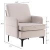 FCH Lounge Chair, Comfy Single Sofa Accent Chair for Bedroom Living Room Guestroom, Beige