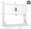 Wall Mounted Computer Desk Workstation(White)