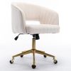Home Office Task chair with wheels, Leisure Retro Home Office Desk Modern Swivel Accent Chair