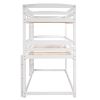 Twin over Twin Triple Bunk Bed,White