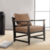 Dunawest Malibu Accent Chair with Open Wood Frame, Beige