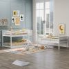 Twin over Twin Triple Bunk Bed,White
