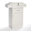 3-Layer Beauty Salon Storage Cabinet Hairdressing Tool Styling Station w/ 6 Hair Dryer Holders, 2 Drawers and 1 Cabinet