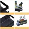 Spice Rack Organizer Stainless Steel Storage Shelf for Kitchen & Bathroom, Self-adhesive Wall Mounted Seasoning Shelf, Easy to Assemble