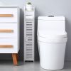 Small Bathroom Storage Corner Floor Cabinet Thin Toilet Vanity Cabinet Bath Sink Organizer Towel Storage Shelf for Paper Holder