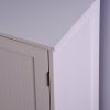 White Bathroom Storage Cabinet, Floor Cabinet with Adjustable Shelf and Drawers