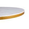 Sintered stone sofa side table Gold metal frame with carrara white color top-32"