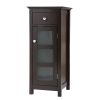 Bathroom Floor Storage Cabinet Free Standing Cupboard Organizer with 1 Drawer and Adjustable Shelf for Living Room XH