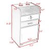 Salon Beauty Cabinet, 3-Layer Rolling Trolley with Storage Drawer, Wheels and 2 Hair Dryer Holders, Black XH