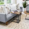 Living Room Bedroom & Small Spaces C Shaped Side Table End Table With Metal Frame